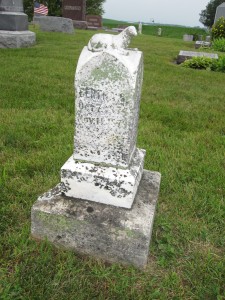 In a small, country cemetery